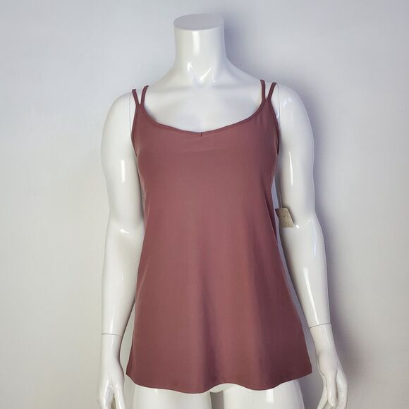 NEW Mudd Taupe Double Strap Shelf Bra Camisole Tank - Picture 1 of 9